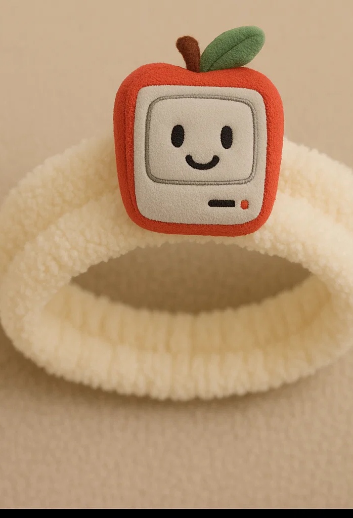 Apple Monitor Plush Baby Headband – Retro Tech-Inspired Design